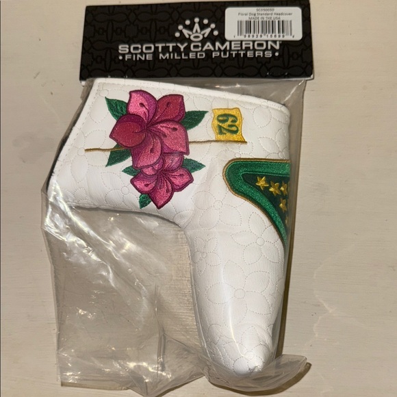 Scotty Cameron 2025 Masters Floral Dog Standard Blade Putter Head Cover - Picture 1 of 3